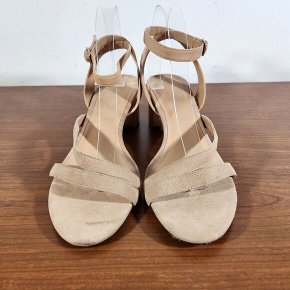 Rebecca Allen The Block Sandy Ankle Strap Sandal Nude III Womens Size 11 *FLAWS* - Picture 2 of 16